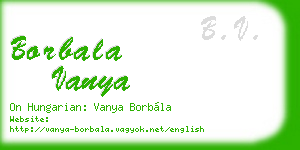 borbala vanya business card